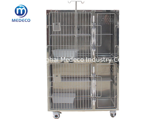 Progettazione acrilica del piatto di Cat Cage With Middle High-Strength dell'animale domestico di prima scelta di acciaio inossidabile